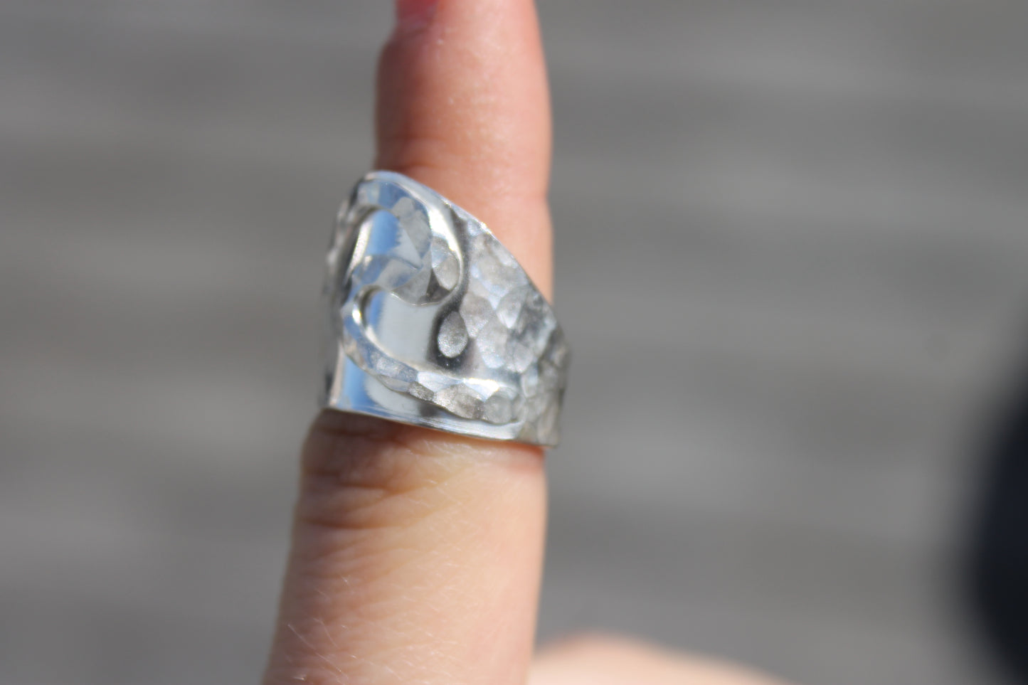 Wave hammered ring size 6.75