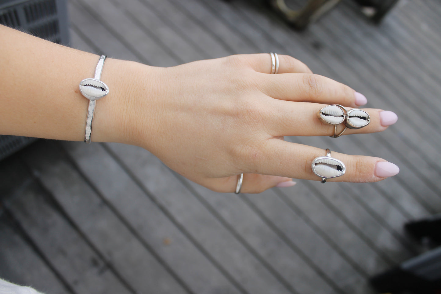 Cowrie Seashell Ring