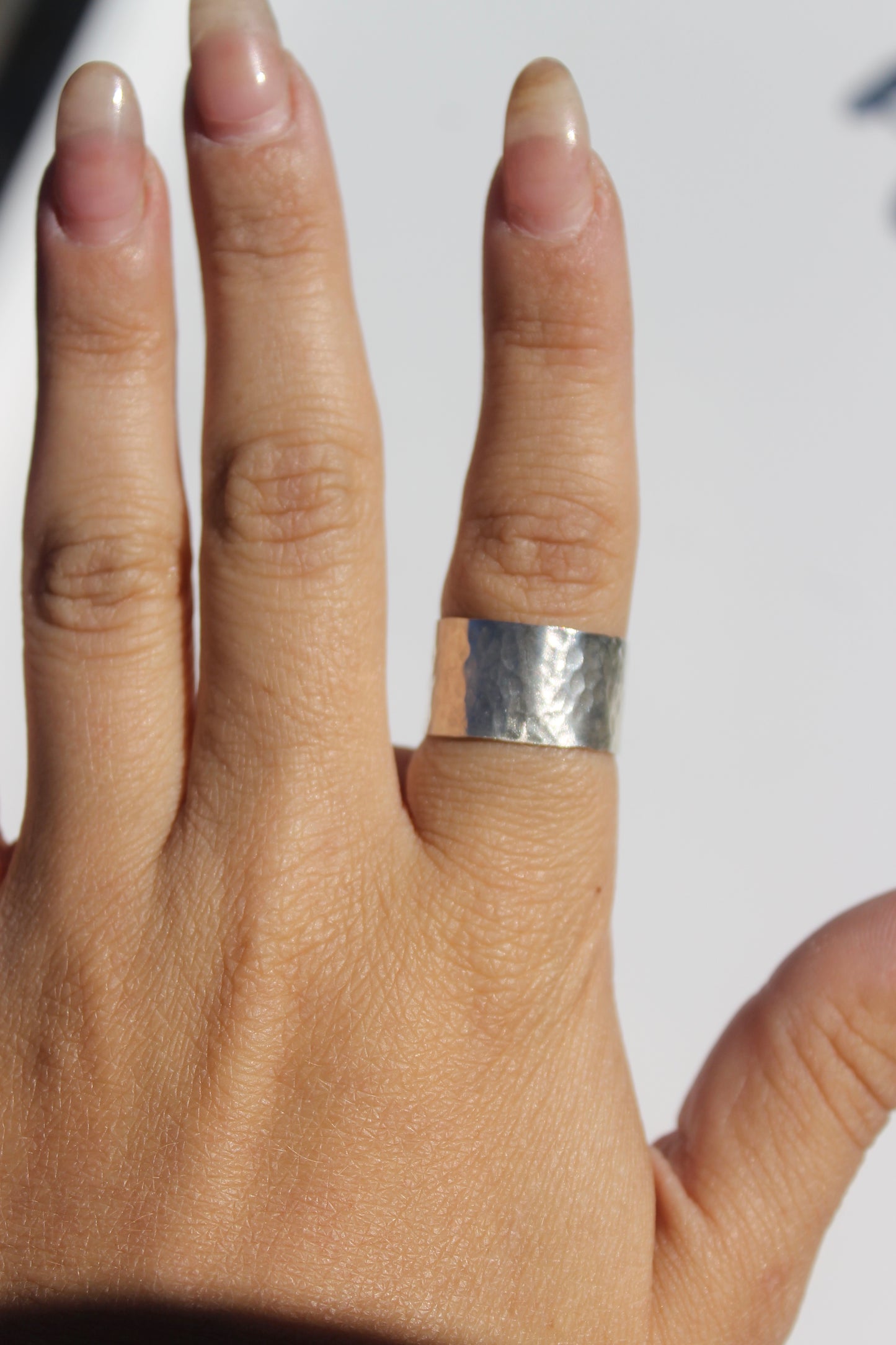Thick Hammered Ring Size 8/9