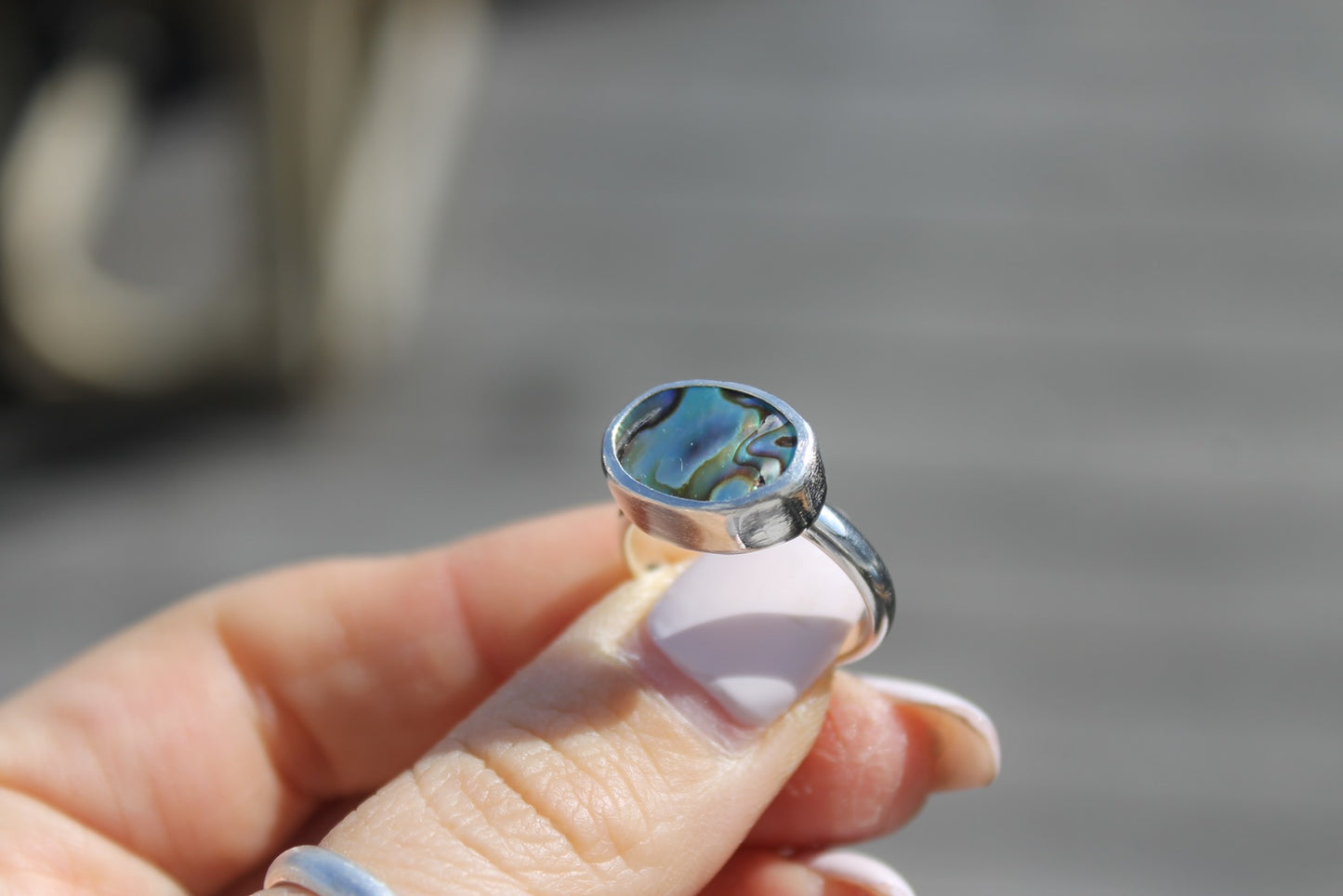 Abalone oval Ring