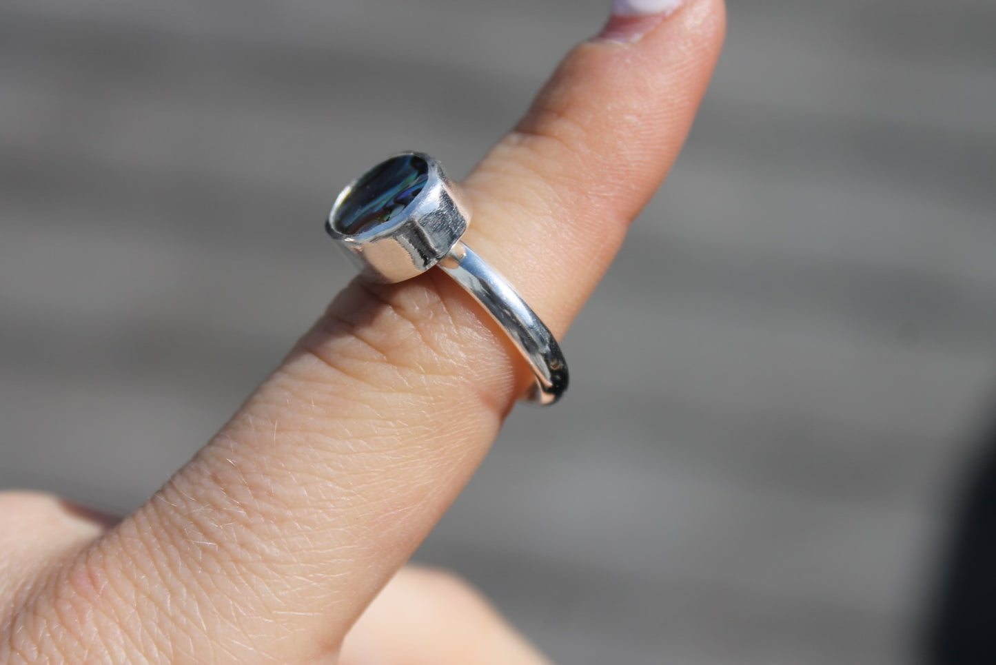 Abalone oval Ring