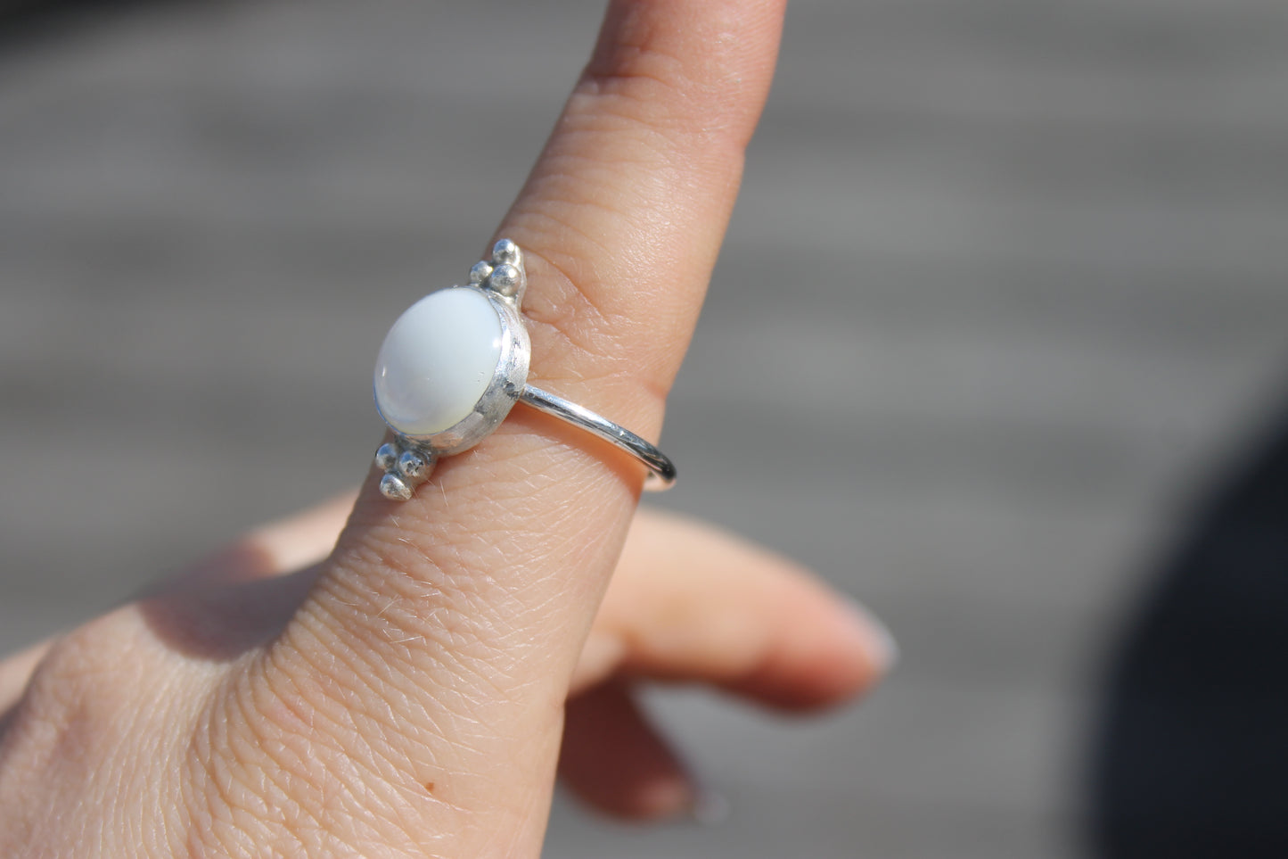 Mother of pearl ring size 9
