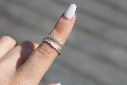 Hammered Stackable Ring