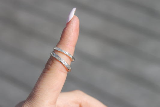 Hammered Stackable Ring