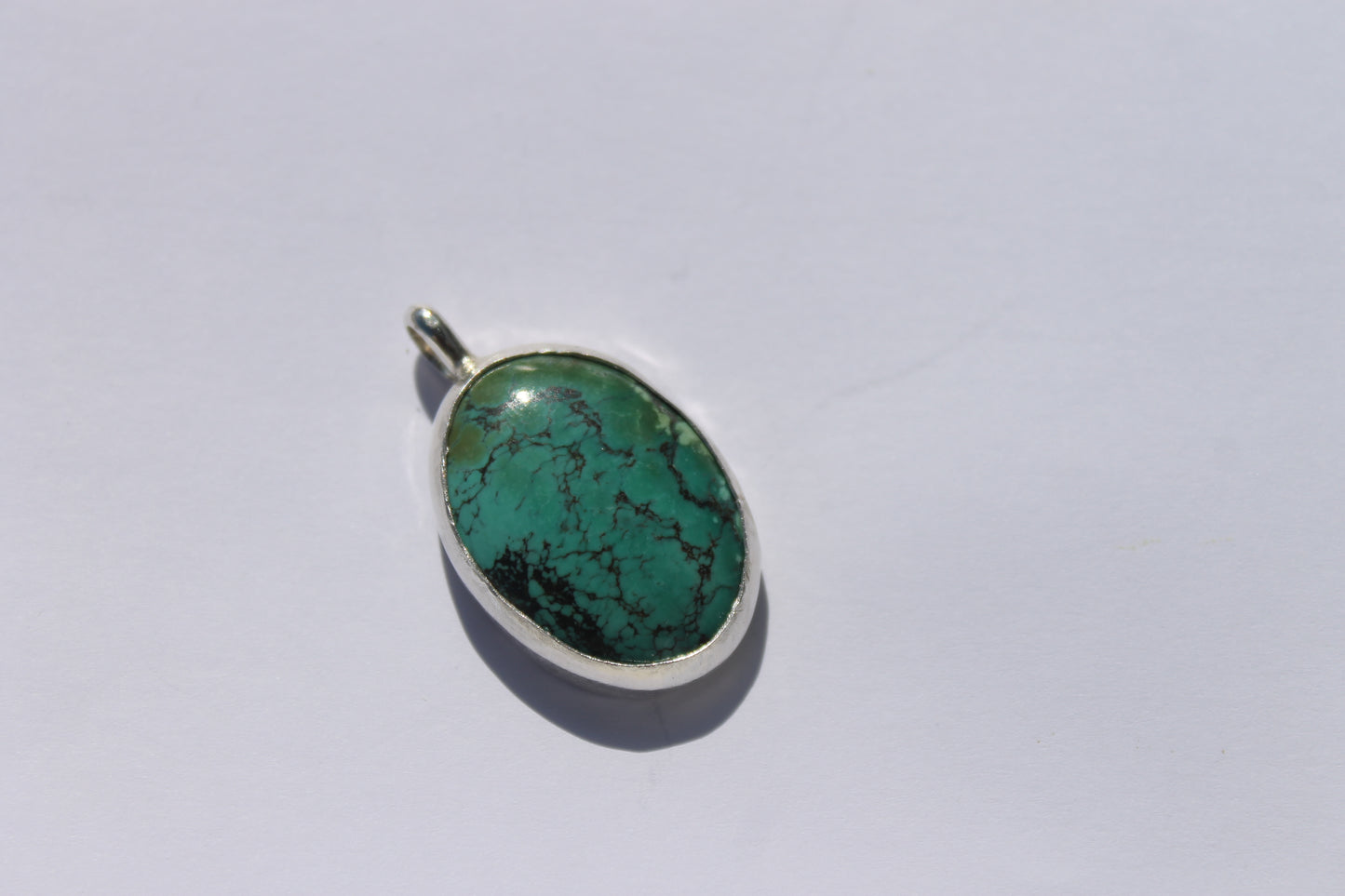 Turquoise w/ dolphin outline pendant