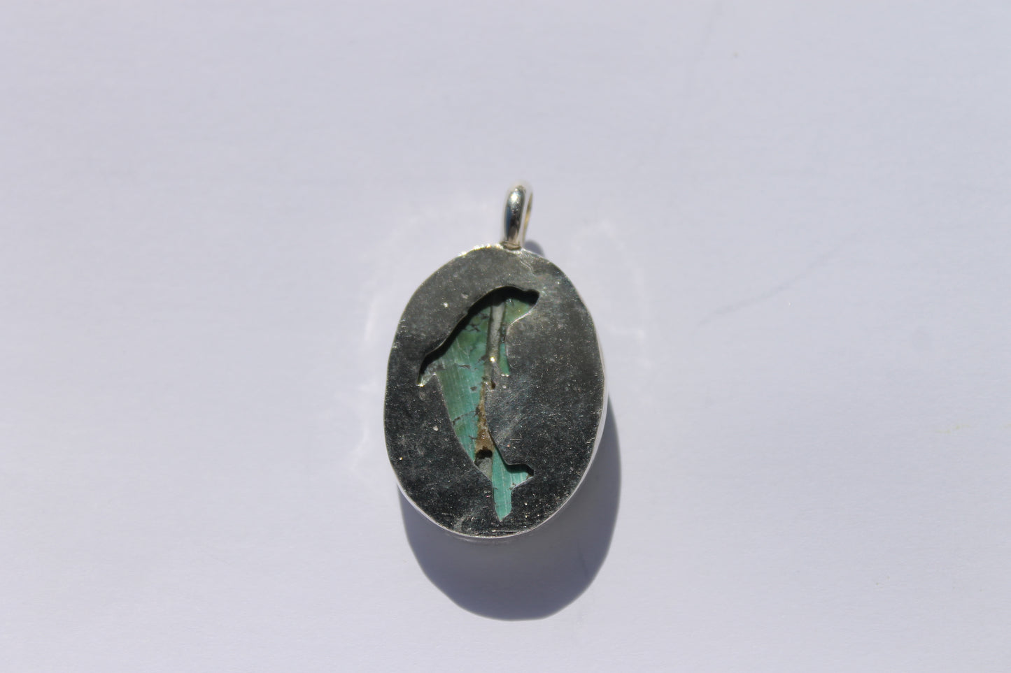 Turquoise w/ dolphin outline pendant