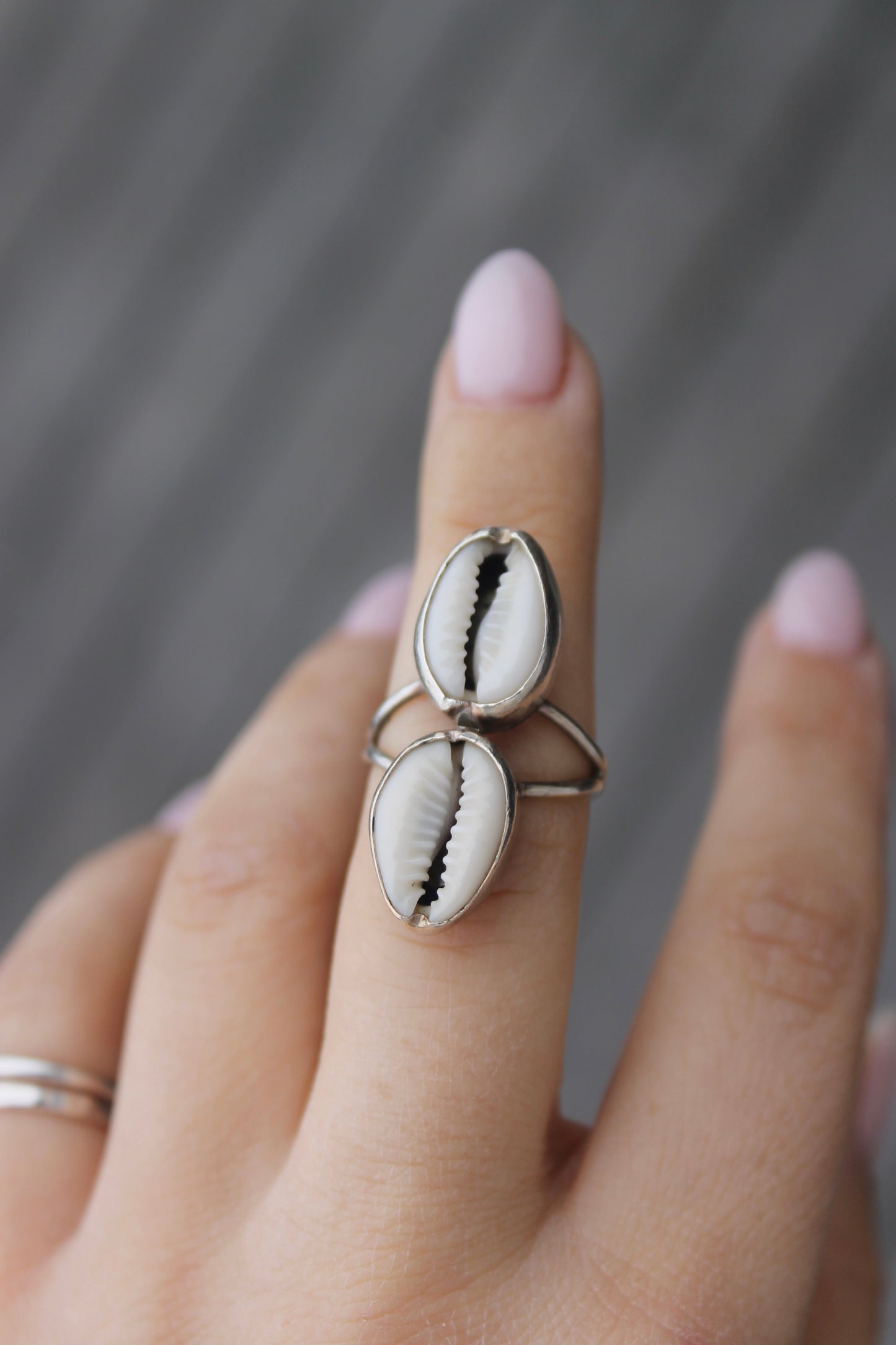 Double Cowrie Shell Ring
