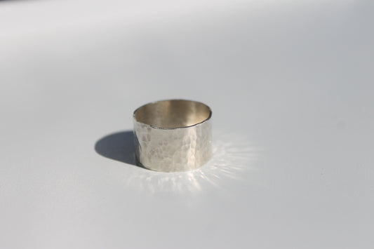 Thick Hammered Ring Size 8/9