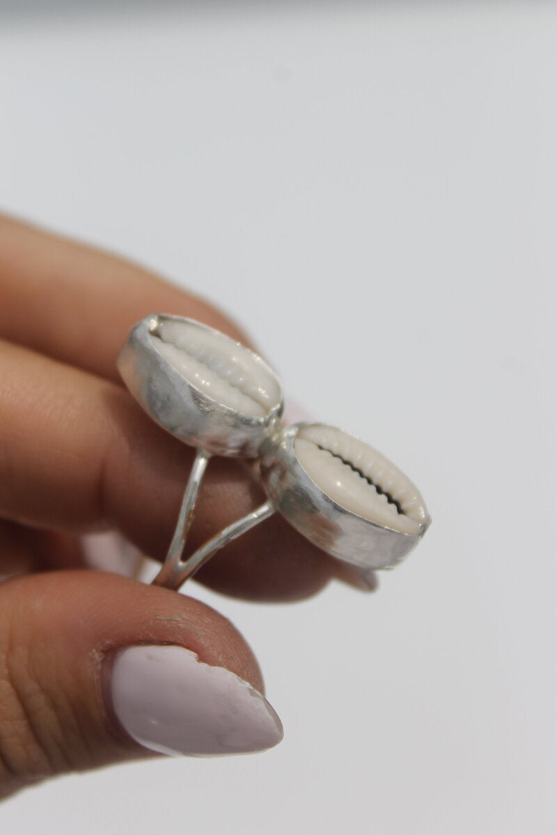 Double Cowrie Shell Ring