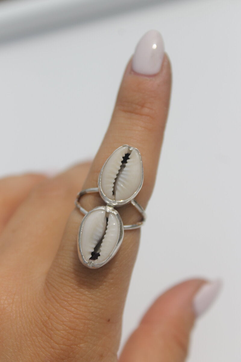 Double Cowrie Shell Ring